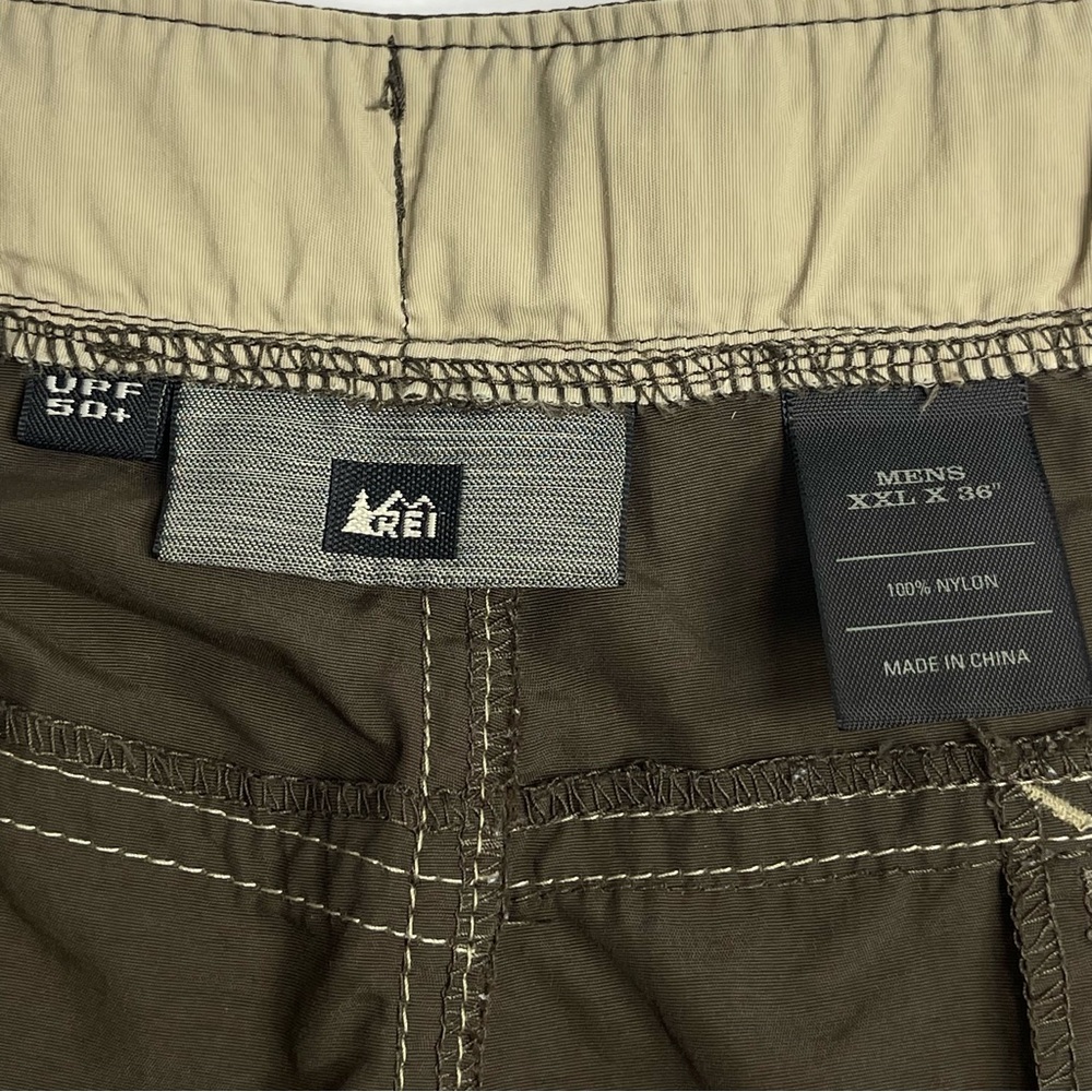 REI Mens Convertible Zip Off Leg Cargo Pants Brown Adjustable Belt Size XXL x 36 - Picture 7 of 11